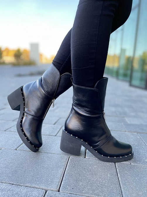 Версаль Ботинки LaDi черные натуральная кожа зима 37р.38р.40р. (2843) Коломия - фото 4
