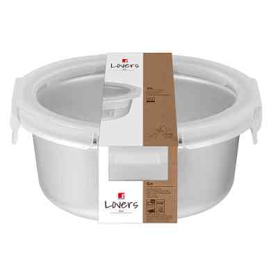 Харчовий контейнер Bergner Go Lovers з нержавіючої сталі круглий 1,5 л (BG-36316-GY) Вінниця