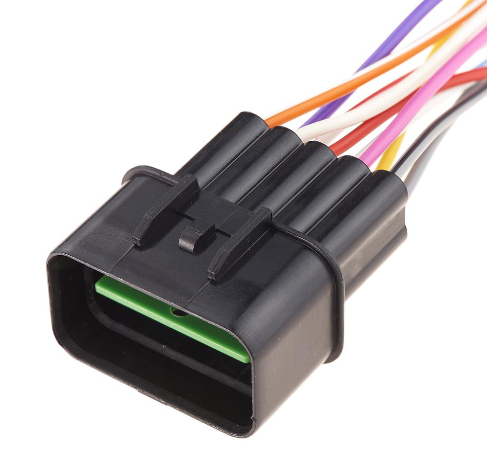 Електричний з'єднувач із дротом, 10-контактний Чорний, Пластик, Київ - фото 1