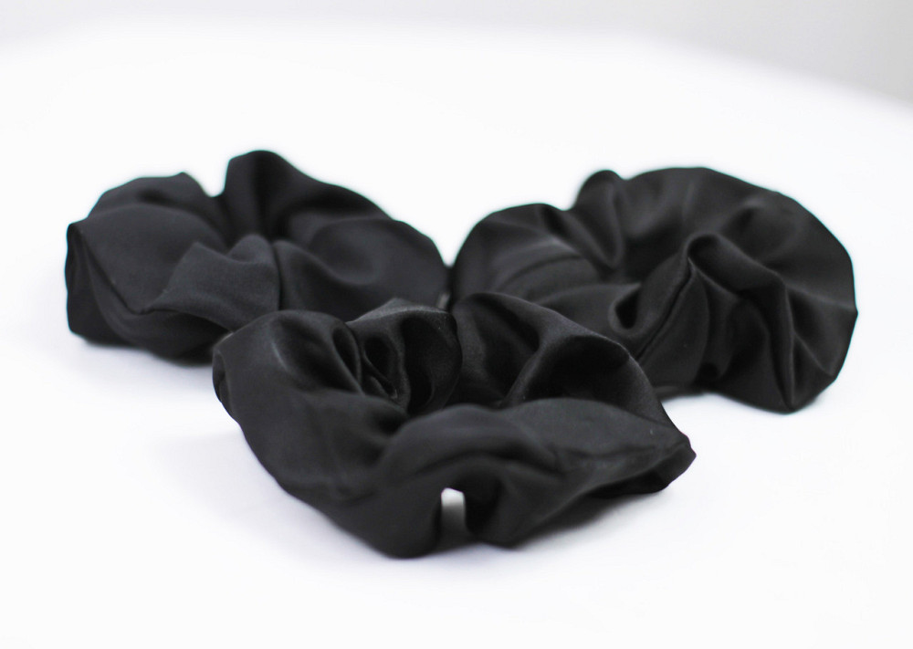 Шовкові гумки для волосся Чорний Харків - фото 3