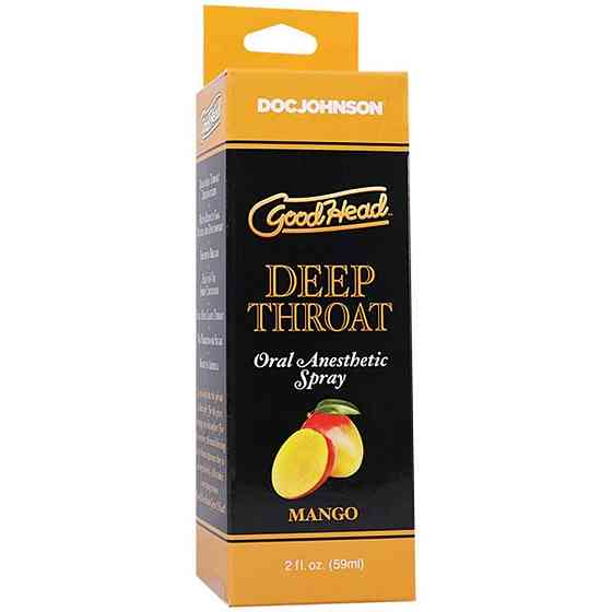 Спрей для минета Doc Johnson GoodHead DeepThroat Spray – Mango 59мл (мятая упаковка!!!) Sex Aura Киев