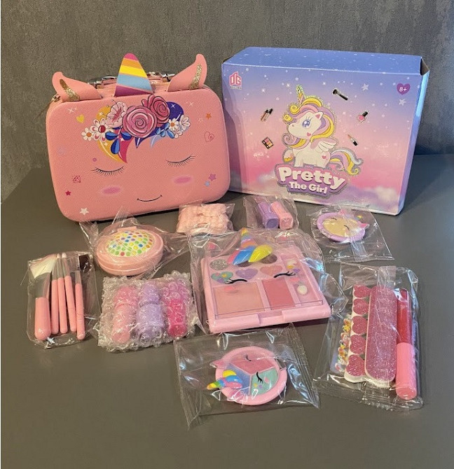 Набор детской косметики Princess Toy 25 предмета в чемодане с єдинорогом розовий Киев - изображение 2
