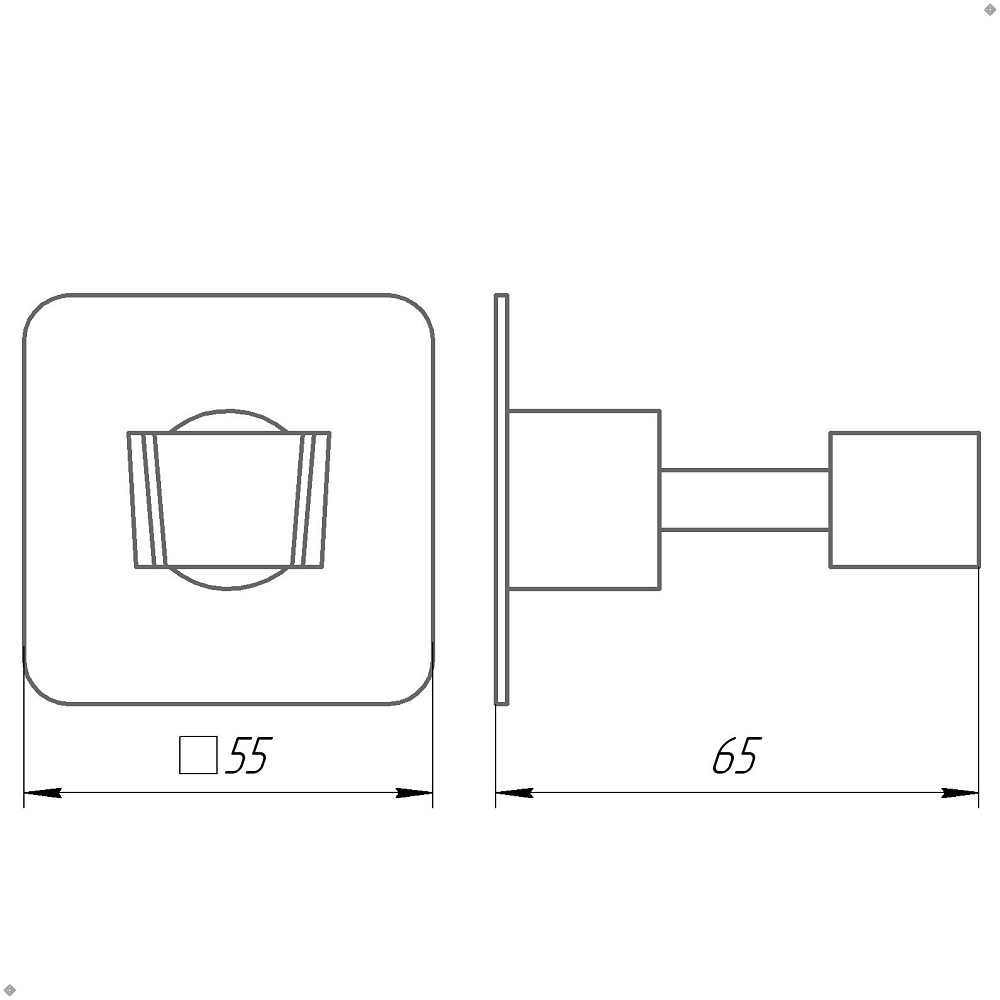 Тримач-кронштейн для душової лійки Globus Lux SQ 9025 SUS304 Луцьк - фото 5