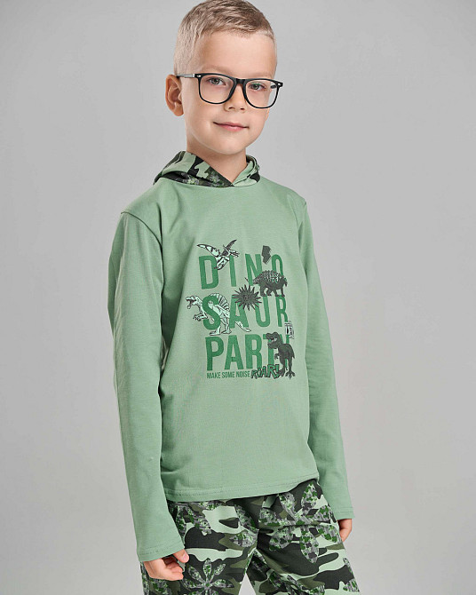 Пижама подростковая комплект со штанами с капюшоном на мальчика Tom John 89909 12-13 Киев - изображение 2