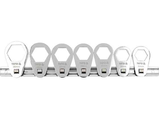 Ключі накидні для монтажу оливних фільтрів YATO 6-гранні, до квадрата 3/8", М 24-36 мм, 7 шт. [12] Одеса