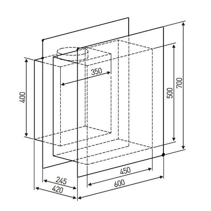 Вытяжка Karree циркуляционный воздух 60 см 640 м³/ч LED стекло из нержавеющей стали (Германия, читать Ровно - изображение 8