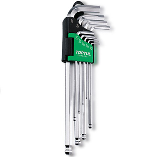 Набор шестигранников дюймовых с шаром TOPTUL 1/16"-3/8" 9ед. GBAL0901 Одеса - фото 1