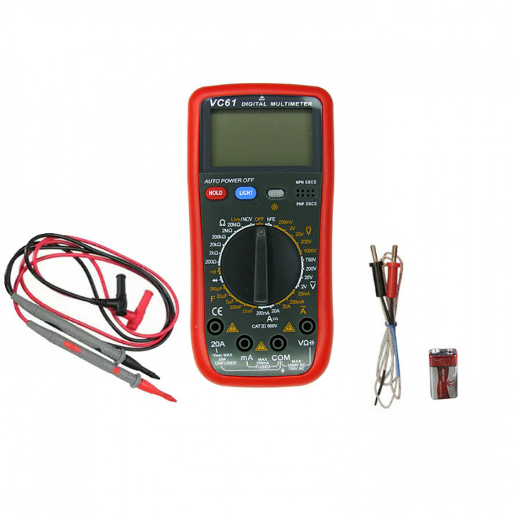 Портативный мультиметр тестер VC-61 (Красный с черным) Киев - изображение 7