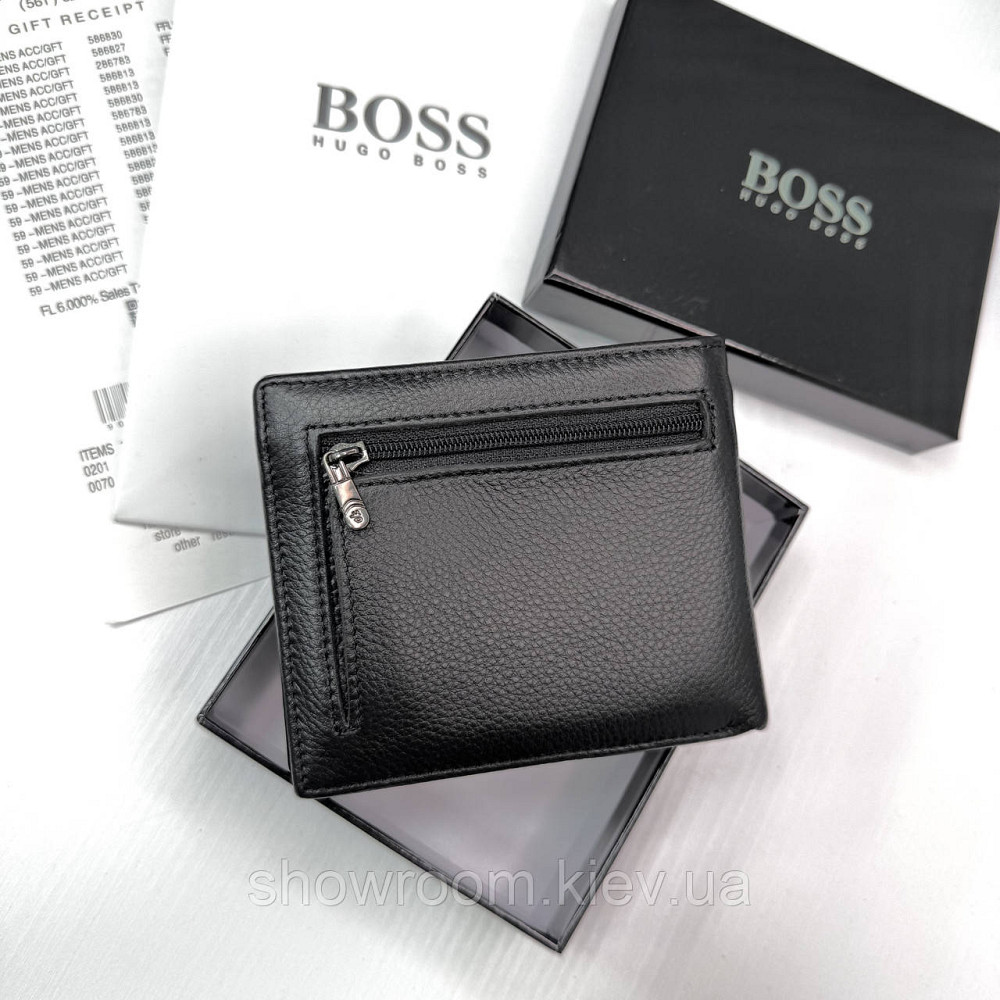 Чоловічий брендовий шкіряний гаманець на магніті Boss (6607) Київ - фото 12