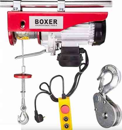 Електричний тельфер BX-561, підйом 250 кг, 1500 Вт, висота 6/12 м, трос 0,16 м/с, з пультом та аварійною зупинкою Одеса