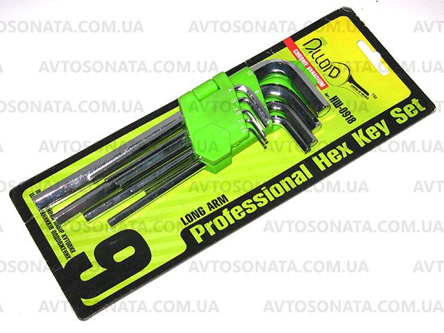 Набор шестигранников 9 пр. Alloid НШ-0918 удлиненных 1.5-10мм (наб.) Винница - изображение 2