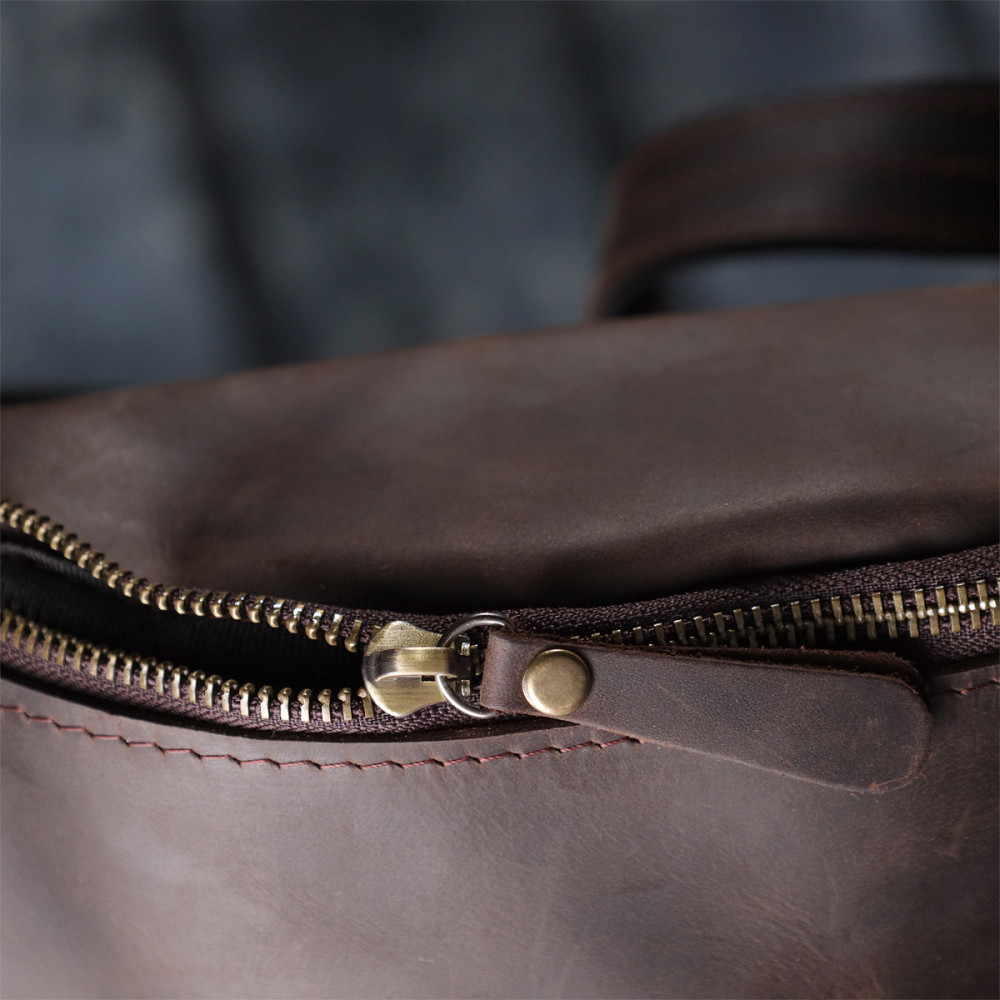 Добротная сумка бананка для мужчин из винтажной натуральной кожи Shvigel 23139 Коричневый Киев - изображение 1