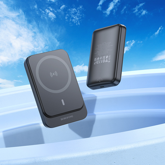 Портативная батарея Power Bank Borofone BJ63A 10000mAh PD20W (беспроводная зарядка) Черный Винница - изображение 7