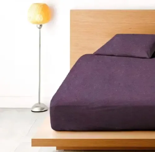 Digital Фиолетовая Простынь махровая на резинке с наволочками Anisa (220х240+30 см) Київ - фото 2