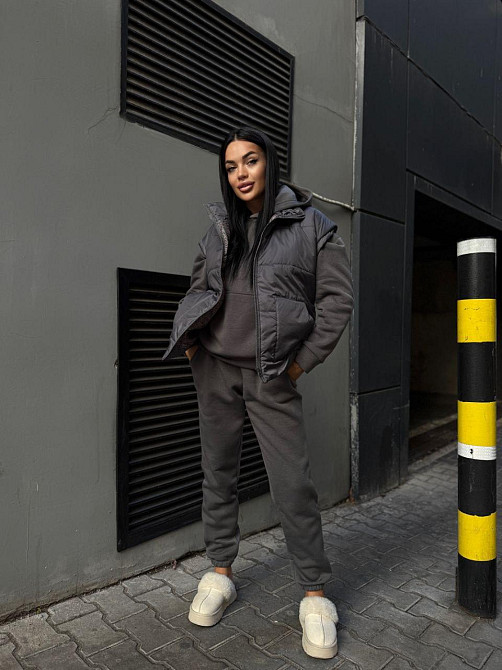 Женский теплый костюм тройка (жилетка+штаны+худи) Одесса - изображение 7