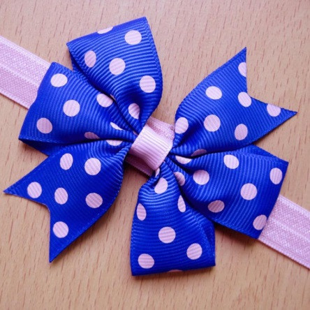 Дитяча пов'язка в горох one size синьо-рожевий Київ - фото 2