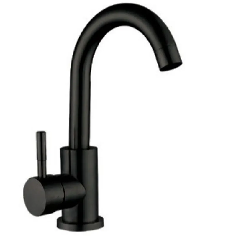 Черный смеситель для умывальника Mixxus SUS-011-B из нержавеющей стали SUS304 (MI6045) Харьков - изображение 1