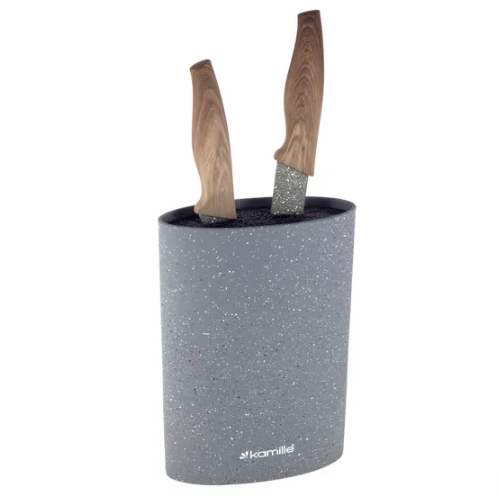 Підставка для ножів 22см (чорн.мармур,червон.мармур,сiрий мармур) 7606 KAMILLE Житомир - фото 9