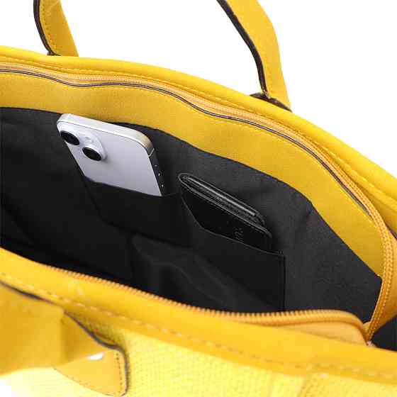 Яскрава жіноча сумка на літо з якісного текстилю Vintage sale_15135 Жовтий Київ