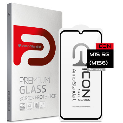 Скло захисне Armorstandart Icon Samsung M15 5G (M156) Black (ARM74367) Вінниця - фото 1
