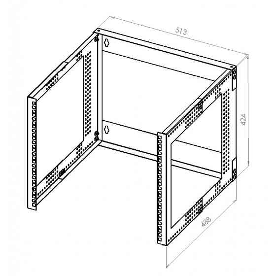 Кронштейн настінний CMS CMS-WB9U-480V-BK 9U чорний Київ