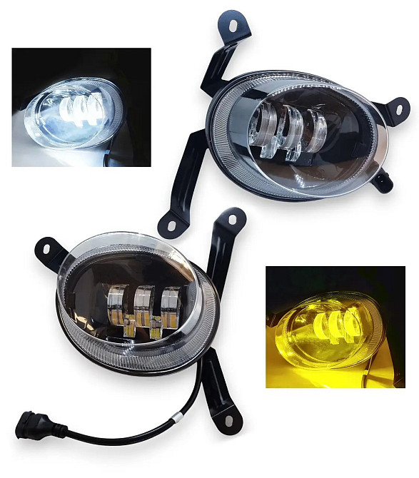 Протитуманні фари LED Chevrolet AVEO(Т250) біла + жовта (два режими) 40 ватт Харків - фото 10