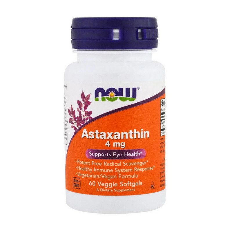 Astaxanthin 4 mg (60 veg softgels) Луцк - изображение 1