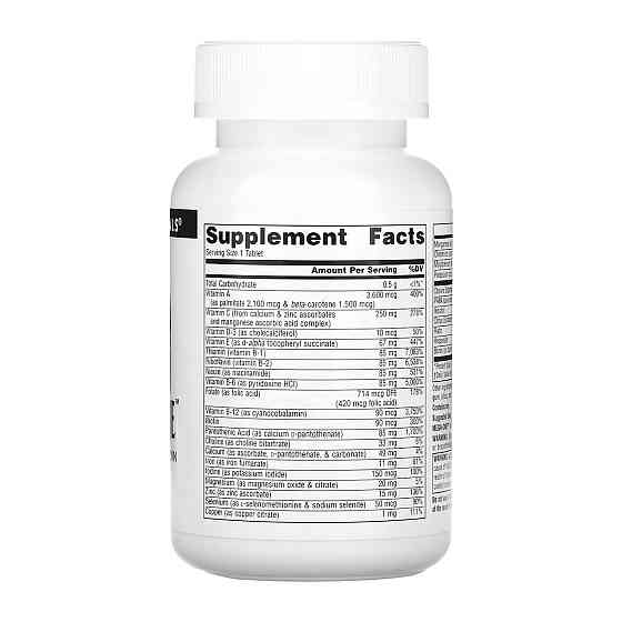 Витамины и минералы без железа Source Naturals Mega-One 60 tabs Киев