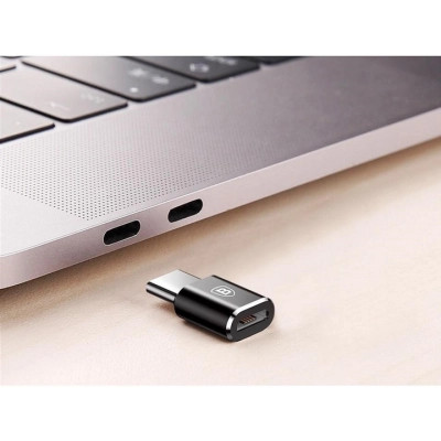Переходник Micro USB F To USB-C M Adapter Black Baseus (CAMOTG-01) Винница - изображение 3
