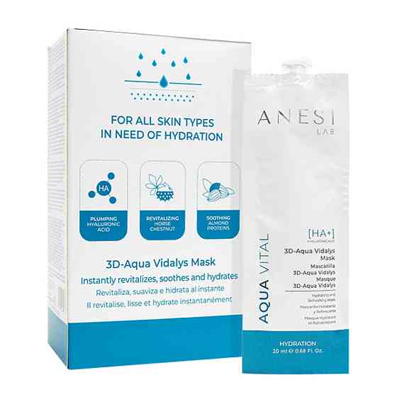 Освежающая и восстанавливающая гель-крем-маска 3D-AQUA VITAL VIDALYS MASK Anesi Lab 20 мл Днепр