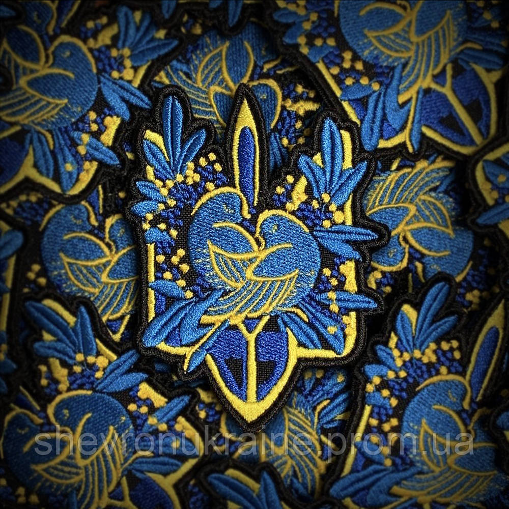 Шеврон Герб Украины (Форма контурная. На липучке) Размер 9x7см Киев - изображение 1