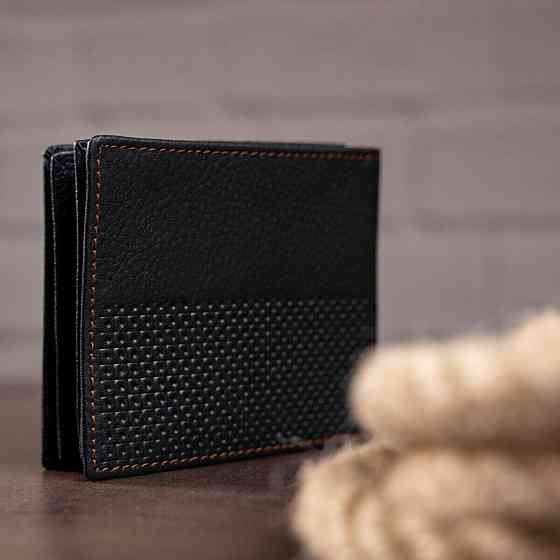 Гаманець чоловічий Vintage 14452 шкіряний Чорний Київ