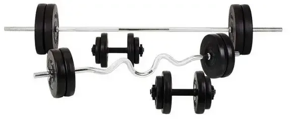 Штанга наборная 200 см + W-образный гриф + Гантели 130 кг Гантели, гири, штанги и диски ударопрочный пластик Киев - изображение 5