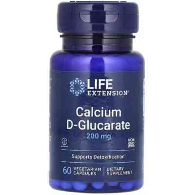 Витаминно-минеральный комплекс Life Extension D-глюкарат кальция, 200 мг, Calcium D-Glucarate, 60 вегетарианских (LEX-16516) Винница