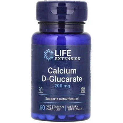 Витаминно-минеральный комплекс Life Extension D-глюкарат кальция, 200 мг, Calcium D-Glucarate, 60 вегетарианских (LEX-16516) Винница - изображение 1