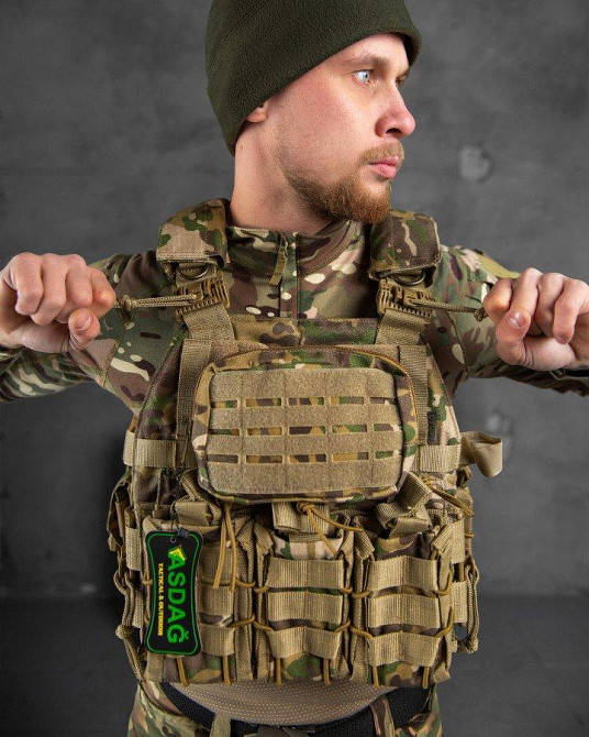 Тактична плитоноска з двома точками швидкого скидання Мультикам Asdag мультикам ОЛ2725 Одеса - фото 14