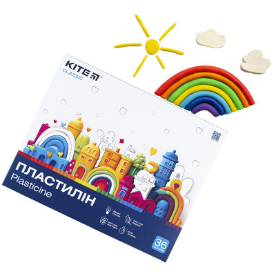 Пластилин Kite Classic 36 цветов, 720 г (K-078) Винница - изображение 6