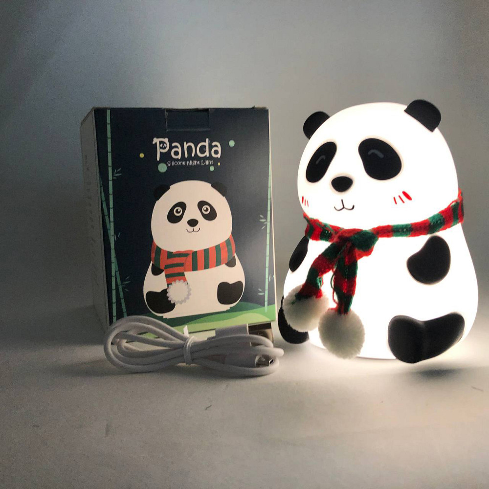 Нічник дитячий для новонароджених панда, Нічник на батарейках Світлодіодний силіконовий KJ-88 Львів - фото 18