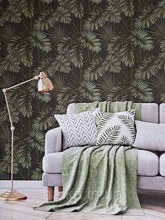 Шпалери флізелінові eco Decoprint Essentials EE22534 листя папороть зелені салатові Київ