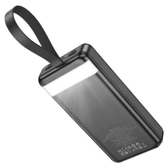 Зовнішній акумулятор HOCO J123B Element 22.5W+PD20W fully compatible power bank with digital display(30000mAh) Black Київ