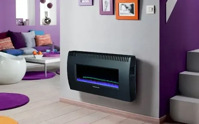 Дизайнерский газовый настенный конвектор Hosseven HS-8 с панорамным стеклом итальянской автоматикой EuroSit до Тернополь - изображение 3