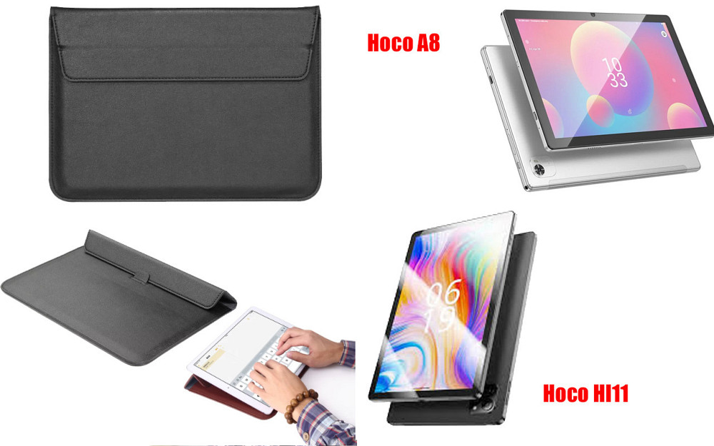 Чохол-конверт VitoCase для Hoco A8, Hoco Hi11, з функцією підставки для планшета Чорний Київ - фото 1