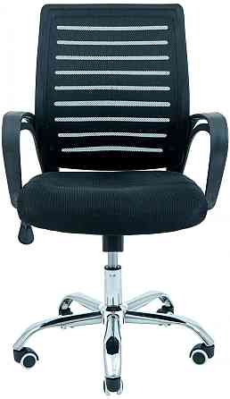 Офісне Крісло Керівника Richman Flush Сітка Хром М1 Tilt Чорний Київ