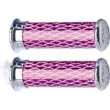 Ручки руля (алюминиевые малиновые) -2 Мукачево