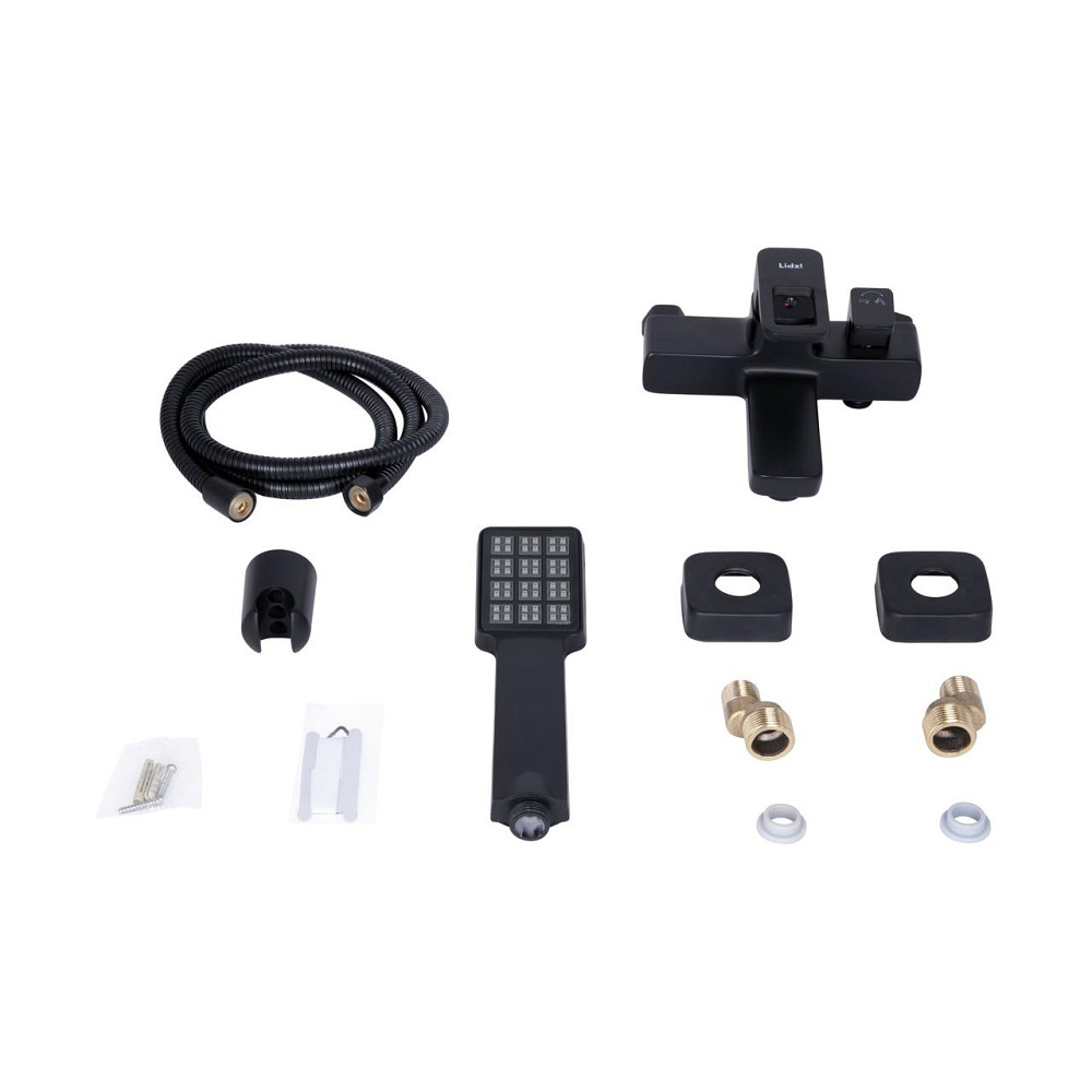 Змішувач для ванни Lidz Wawel 006 (з душовим гарнітуром) (k35) LDWAW006BLA45393 Black Київ - фото 7