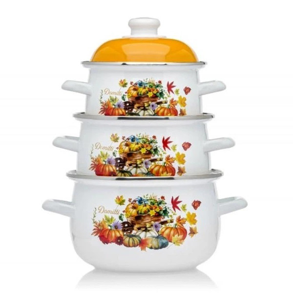 Набір каструль вищої якості, Набір каструль для електричних плит преміум YF-86 Івано-Франківськ - фото 2