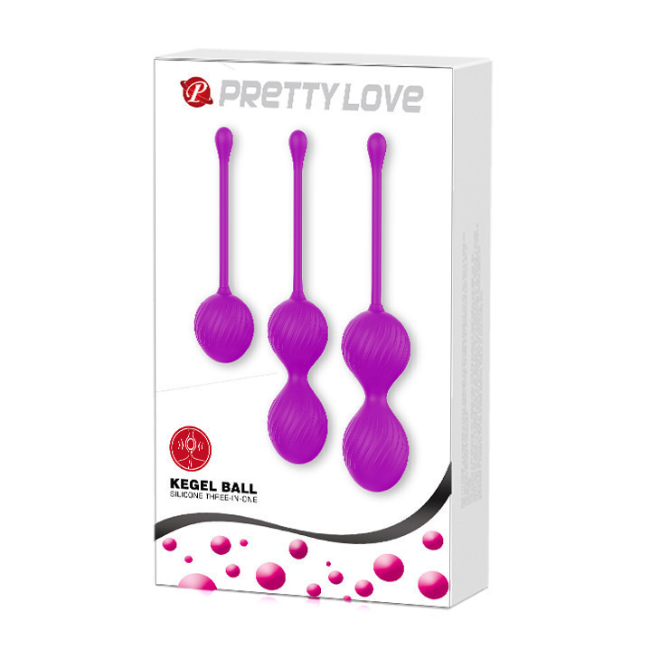Вагинальные шарики PRETTY LOVE фиолетовые, 3 шт Sex Aura Киев - изображение 8