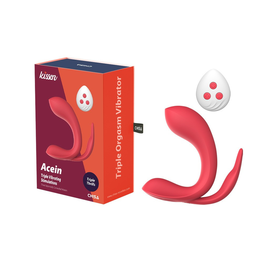 Вибратор Chisa Kissen Acein тройная стимуляция, с дистанционным пультом, красный Sex Aura Киев - изображение 1