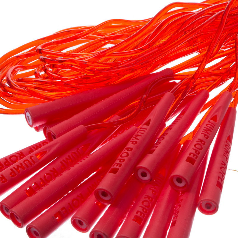 Скакалка з PVC джгутом FI-3450 2,8 м Вишневе - фото 5