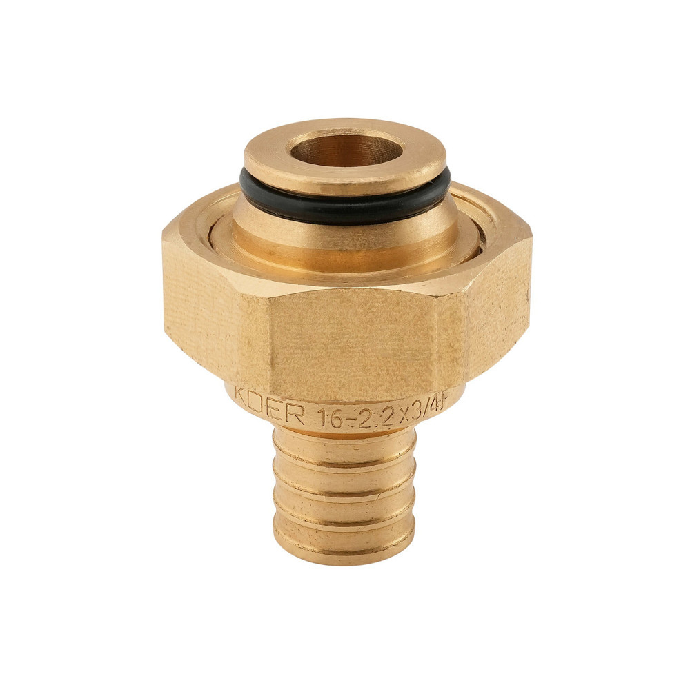 Перехідник під євроконус з накидною гайкою Koer KA.A08F-16E - 16(2.2mm) x 3/4"F (KR4869) Київ - фото 5